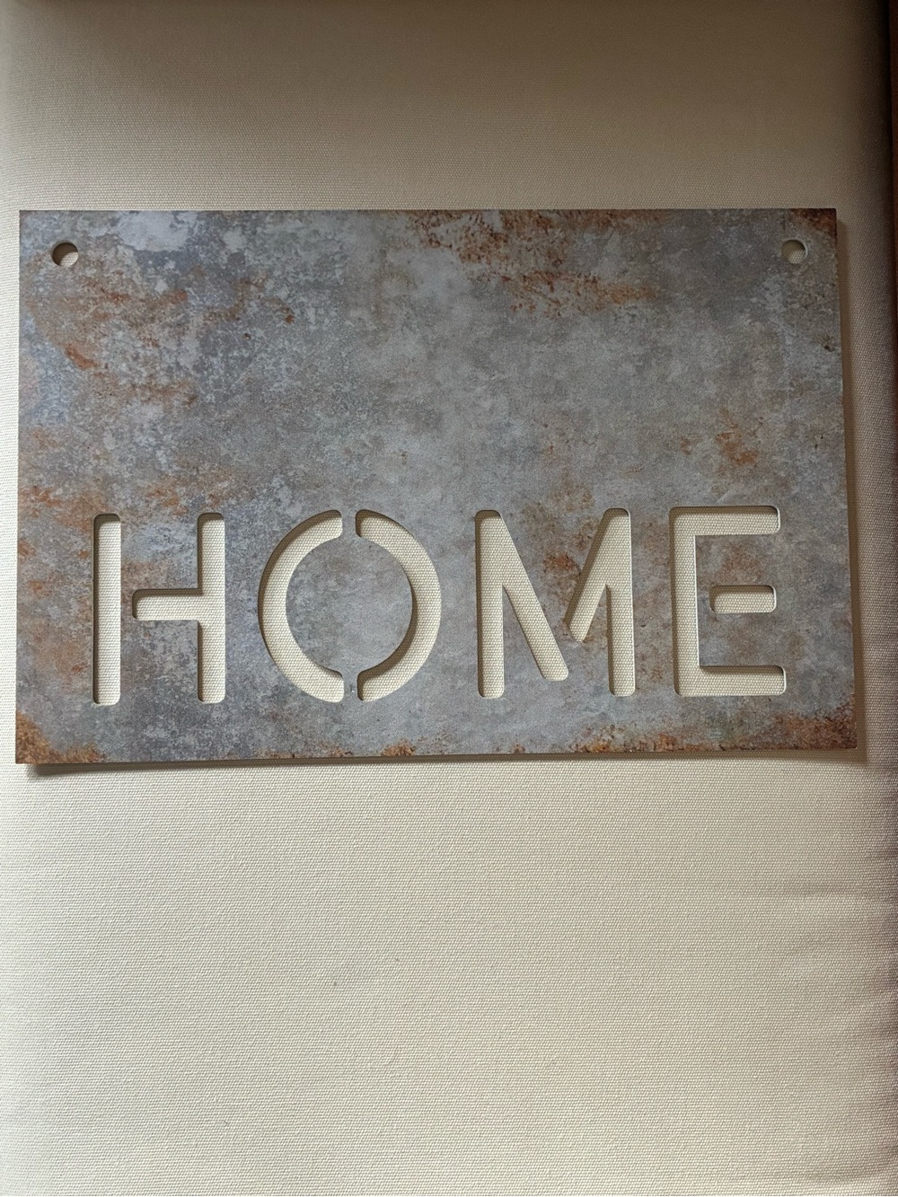 HOME Cutout Wooden Wall Art - Gray & Brown Rustic Finish